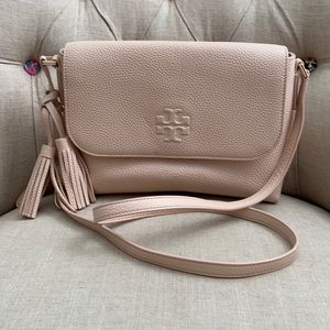 Tory Burch leather cross body pink purse